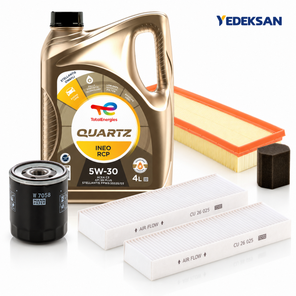 1.2 Turbo Bakım Seti – Total RCP 5W-30 4 L + MANN Filtreler | Yedeksan